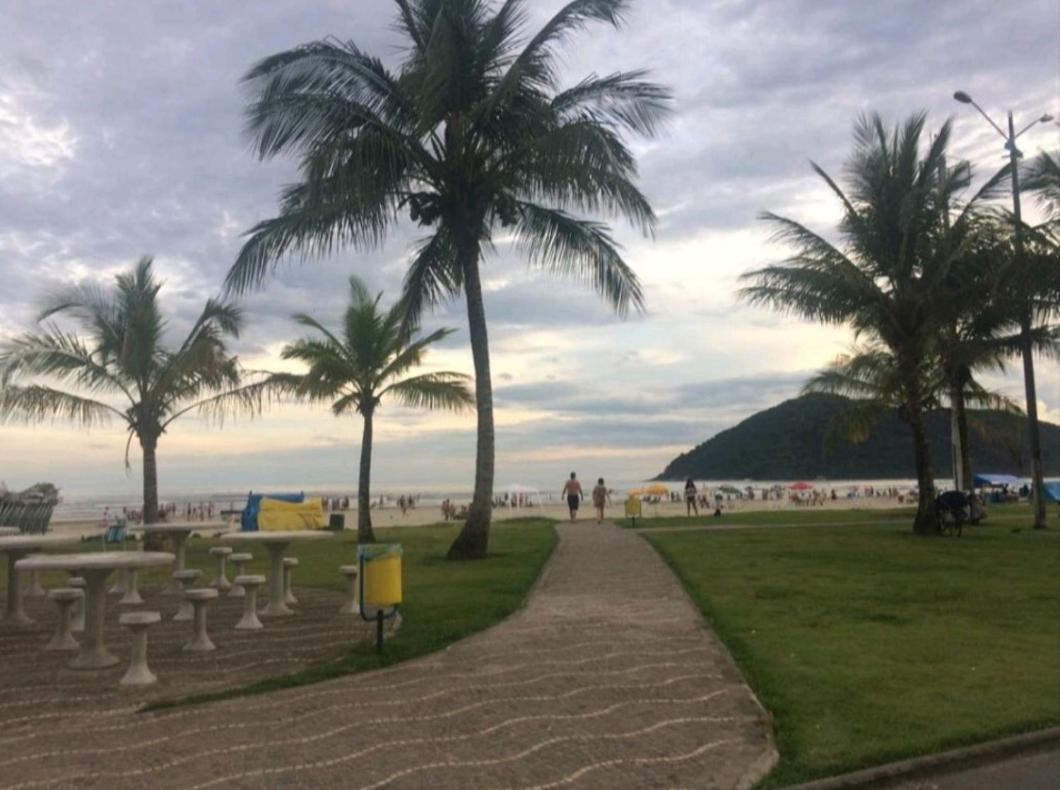 Apartamento Praia Bertioga Frente Mar Exterior foto